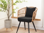 ΠΟΛΥΘΡΟΝΑ NAOKI PAKOWORLD PE RATTAN -METAL ΣΕ ΦΥΣΙΚΗ ΑΠΟΧΡΩΣΗ ΜΕ ΜΑΥΡΑ ΠΟΔΙΑ/ΜΑΞΙΛΑΡΙ 62X60X80ΕΚ