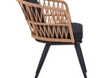 ΠΟΛΥΘΡΟΝΑ NAOKI PAKOWORLD PE RATTAN -METAL ΣΕ ΦΥΣΙΚΗ ΑΠΟΧΡΩΣΗ ΜΕ ΜΑΥΡΑ ΠΟΔΙΑ/ΜΑΞΙΛΑΡΙ 62X60X80ΕΚ