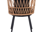 ΠΟΛΥΘΡΟΝΑ NAOKI PAKOWORLD PE RATTAN -METAL ΣΕ ΦΥΣΙΚΗ ΑΠΟΧΡΩΣΗ ΜΕ ΜΑΥΡΑ ΠΟΔΙΑ/ΜΑΞΙΛΑΡΙ 62X60X80ΕΚ