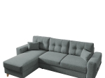 ΚΑΝΑΠΕΣ ΓΩΝΙΑΚΟΣ ARTELIBRE ΑΝΑΣΤΡΕΨΙΜΗ ΓΩΝΙΑ JESSIE 235X160X85CM ΑΝΟΙΧΤΟ ΓΚΡΙ
