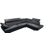 ΚΑΝΑΠΕΣ ΓΩΝΙΑΚΟΣ ARTELIBRE MASAL ΜΑΥΡΟ PU 280X185X85CM
