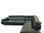 ΚΑΝΑΠΕΣ ΓΩΝΙΑΚΟΣ ARTELIBRE MASAL ΜΑΥΡΟ PU 280X185X85CM