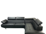 ΚΑΝΑΠΕΣ ΓΩΝΙΑΚΟΣ ARTELIBRE MASAL ΜΑΥΡΟ PU 280X185X85CM
