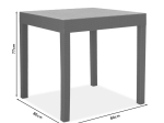 ΤΡΑΠΕΖΙ GABI PAKOWORLD PP ΧΡΩΜΑ ΜΑΥΡΟ 80X80X77ΕΚ