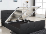 ΚΡΕΒΑΤΙ ARTELIBRE ANEMONE ΜΑΥΡΟ PU ΜΕ ΑΠΟΘΗΚΕΥΤΙΚΟ ΧΩΡΟ 217X170X100CM (ΣΤΡΩΜΑ 160X200CM)