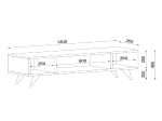 ΕΠΙΠΛΟ ΤΗΛΕΟΡΑΣΗΣ ARTELIBRE SAMOS ΛΕΥΚΟ 120X35X40CM