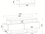 ΕΠΙΠΛΟ ΤΗΛΕΟΡΑΣΗΣ ARTELIBRE SARAKINO ΜΑΥΡΟ 120X30X44CM