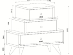 ΚΟΜΟΔΙΝΟ ARTELIBRE LIDYA ΣΚΟΥΡΟ ΚΑΦΕ ΜΕ ΣΧΕΔΙΟ 60X30X57CM