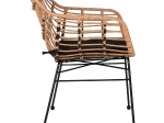 ΠΟΛΥΘΡΟΝΑ ΚΗΠΟΥ ARTELIBRE AFINIUS ΦΥΣΙΚΟ/ΜΑΥΡΟ RATTAN/ΜΕΤΑΛΛΟ 58.5X60.5X80CM