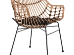 ΠΟΛΥΘΡΟΝΑ ΚΗΠΟΥ ARTELIBRE AFINIUS ΦΥΣΙΚΟ/ΜΑΥΡΟ RATTAN/ΜΕΤΑΛΛΟ 58.5X60.5X80CM