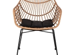 ΠΟΛΥΘΡΟΝΑ ΚΗΠΟΥ ARTELIBRE AFINIUS ΦΥΣΙΚΟ/ΜΑΥΡΟ RATTAN/ΜΕΤΑΛΛΟ 58.5X60.5X80CM