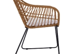 ΠΟΛΥΘΡΟΝΑ ΚΗΠΟΥ ARTELIBRE ABURIUS ΦΥΣΙΚΟ/ΜΑΥΡΟ RATTAN/ΜΕΤΑΛΛΟ 63X60X83.5CM