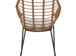 ΠΟΛΥΘΡΟΝΑ ΚΗΠΟΥ ARTELIBRE ABURIUS ΦΥΣΙΚΟ/ΜΑΥΡΟ RATTAN/ΜΕΤΑΛΛΟ 63X60X83.5CM