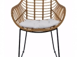 ΠΟΛΥΘΡΟΝΑ ΚΗΠΟΥ ARTELIBRE ABURIUS ΦΥΣΙΚΟ/ΜΑΥΡΟ RATTAN/ΜΕΤΑΛΛΟ 63X60X83.5CM