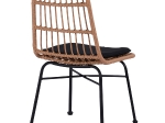ΚΑΡΕΚΛΑ ΚΗΠΟΥ ARTELIBRE AFRANIUS ΦΥΣΙΚΟ/ΜΑΥΡΟ RATTAN/ΜΕΤΑΛΛΟ 47X50X85CM