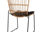 ΚΑΡΕΚΛΑ ΚΗΠΟΥ ARTELIBRE ALFENUS ΦΥΣΙΚΟ/ΜΑΥΡΟ RATTAN/ΜΕΤΑΛΛΟ 50X55X84CM