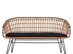 ΚΑΝΑΠΕΣ ΚΗΠΟΥ ARTELIBRE ARVENIUS ΦΥΣΙΚΟ/ΜΑΥΡΟ RATTAN 124X57X77CM