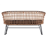 ΚΑΝΑΠΕΣ ΚΗΠΟΥ ARTELIBRE ARVENIUS ΦΥΣΙΚΟ/ΜΑΥΡΟ RATTAN 124X57X77CM