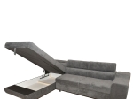 ΚΑΝΑΠΕΣ ΚΡΕΒΑΤΙ ΓΩΝΙΑΚΟΣ ARTELIBRE CASABLANCA ΣΚΟΥΡΟ ΓΚΡΙ 280X203X78-93CM