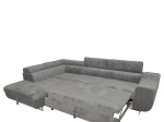 ΚΑΝΑΠΕΣ ΚΡΕΒΑΤΙ ΓΩΝΙΑΚΟΣ ARTELIBRE CASABLANCA ΣΚΟΥΡΟ ΓΚΡΙ 280X203X78-93CM