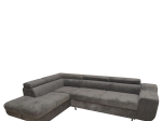 ΚΑΝΑΠΕΣ ΚΡΕΒΑΤΙ ΓΩΝΙΑΚΟΣ ARTELIBRE CASABLANCA ΣΚΟΥΡΟ ΓΚΡΙ 280X203X78-93CM