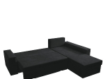 ΚΑΝΑΠΕΣ ΓΩΝΙΑΚΟΣ ARTELIBRE ΑΝΑΣΤΡΕΨΙΜΟΣ CAHABON ΜΑΥΡΟ 250X210X79CM
