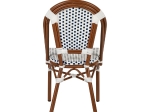 ΚΑΡΕΚΛΑ ΚΗΠΟΥ ARTELIBRE MUTARAZI ΛΕΥΚΟ/ΜΠΛΕ ΑΛΟΥΜΙΝΙΟ/RATTAN 50X57X85CM