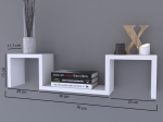 ΡΑΦΙ ΤΟΙΧΟΥ ARTELIBRE ESTERLINE ΛΕΥΚΟ ΜΟΡΙΟΣΑΝΙΔΑ 70X11.7X15CM