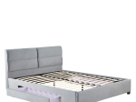 ΚΡΕΒΑΤΙ ΔΙΠΛΟ ARTELIBRE PRODREAM ΓΚΡΙ ΥΦΑΣΜΑ 206X169X96CM (ΣΤΡΩΜΑ 160X200CM)