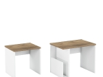 ΤΡΑΠΕΖΑΚΙ ΒΟΗΘΗΤΙΚΟ ARTELIBRE IRIA ΛΕΥΚΟ/ΚΑΡΥΔΙ 44X60X38/40X43X46CM ΣΕΤ 2ΤΜΧ