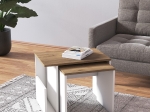 ΤΡΑΠΕΖΑΚΙ ΒΟΗΘΗΤΙΚΟ ARTELIBRE IRIA ΛΕΥΚΟ/ΚΑΡΥΔΙ 44X60X38/40X43X46CM ΣΕΤ 2ΤΜΧ