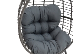 ΠΟΛΥΘΡΟΝΑ NESTIE  PAKOWORLD WICKER RATTAN ΓΚΡΙ-ΜΕΤΑΛΛΙΚΟ ΓΚΡΙ ΠΟΔΙ-ΓΚΡΙ ΜΑΞΙΛΑΡΙ 102X80X155ΕΚ
