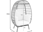 ΠΟΛΥΘΡΟΝΑ FROX PAKOWORLD WICKER RATTAN ΦΥΣΙΚΟ-ΜΕΤΑΛΛΙΚΟ ΦΥΣΙΚΟ-ΜΑΥΡΟ ΠΟΔΙ-ΜΠΕΖ ΜΑΞΙΛΑΡΙ 96X76X145ΕΚ