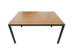 ΤΡΑΠΕΖΙ NARES PAKOWORLD ΑΛΟΥΜΙΝΙΟ ΑΝΘΡΑΚΙ-PLYWOOD ΦΥΣΙΚΟ 140X80X72.5ΕΚ