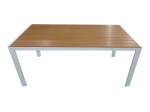 ΤΡΑΠΕΖΙ NARES PAKOWORLD ΑΛΟΥΜΙΝΙΟ ΛΕΥΚΟ-PLYWOOD ΦΥΣΙΚΟ 180X90X72.5ΕΚ