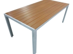 ΤΡΑΠΕΖΙ NARES PAKOWORLD ΑΛΟΥΜΙΝΙΟ ΛΕΥΚΟ-PLYWOOD ΦΥΣΙΚΟ 180X90X72.5ΕΚ