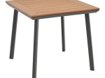 ΤΡΑΠΕΖΙ SYNERGY PAKOWORLD ΑΛΟΥΜΙΝΙΟ ΑΝΘΡΑΚΙ-PLYWOOD ΦΥΣΙΚΟ 80X80X74ΕΚ