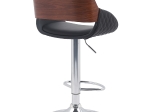 ΣΚΑΜΠΟ BAR ARTELIBRE HAGEN ΜΑΥΡΟ/ΚΑΦΕ ΞΥΛΟ/PU/ΑΛΟΥΜΙΝΙΟ 52X51X89-110.5CM