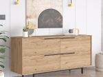 ΜΠΟΥΦΕΣ ARTELIBRE CARTMEL ΦΥΣΙΚΟ ΜΟΡΙΟΣΑΝΙΔΑ/ΜΕΤΑΛΛΟ 44.5X160X74.3CM