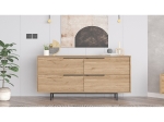 ΜΠΟΥΦΕΣ ARTELIBRE CARTMEL ΦΥΣΙΚΟ ΜΟΡΙΟΣΑΝΙΔΑ/ΜΕΤΑΛΛΟ 44.5X160X74.3CM
