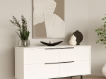 ΜΠΟΥΦΕΣ ARTELIBRE CARTMEL ΛΕΥΚΟ ΜΟΡΙΟΣΑΝΙΔΑ/ΜΕΤΑΛΛΟ 44.5X160X74.3CM