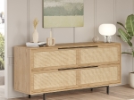 ΜΠΟΥΦΕΣ ARTELIBRE CORNWALL ΦΥΣΙΚΟ ΜΟΡΙΟΣΑΝΙΔΑ/ΜΕΤΑΛΛΟ 44.5X160X74.3CM