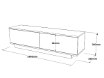ΕΠΙΠΛΟ ΤΗΛΕΟΡΑΣΗΣ ARTELIBRE BRENT ΛΕΥΚΟ ΜΟΡΙΟΣΑΝΙΔΑ 140X35.5X38.2CM