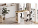 ΤΡΑΠΕΖΙ BAR ARTELIBRE BROCKLEY ΠΕΥΚΟ/ΛΕΥΚΟ ΜΟΡΙΟΣΑΝΙΔΑ 120X51.6X101.8CM
