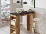 ΤΡΑΠΕΖΙ BAR ARTELIBRE BROCKLEY ΠΕΥΚΟ/ΜΑΥΡΟ ΜΟΡΙΟΣΑΝΙΔΑ 120X51.6X101.8CM