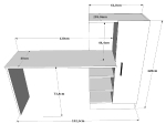 ΓΡΑΦΕΙΟ ARTELIBRE CAMDEN ΠΕΥΚΟ/ΛΕΥΚΟ ΜΟΡΙΟΣΑΝΙΔΑ 152.3X40X120CM