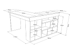 ΓΡΑΦΕΙΟ ARTELIBRE CANN ΠΕΥΚΟ/ΑΝΘΡΑΚΙ ΜΟΡΙΟΣΑΝΙΔΑ 115X120X72CM