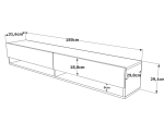 ΕΠΙΠΛΟ ΤΗΛΕΟΡΑΣΗΣ ΕΠΙΤΟΙΧΙΟ HANDRA PAKOWORLD ΑΝΘΡΑΚΙ-OAK 180X31,5X29,5ΕΚ