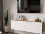 ΕΠΙΠΛΟ ΤΗΛΕΟΡΑΣΗΣ ΕΠΙΤΟΙΧΙΟ SERIT PAKOWORLD ΛΕΥΚΟ-OAK 100X31,5X29,5ΕΚ