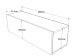 ΕΠΙΠΛΟ ΤΗΛΕΟΡΑΣΗΣ ΕΠΙΤΟΙΧΙΟ SERIT PAKOWORLD ΛΕΥΚΟ-OAK 100X31,5X29,5ΕΚ